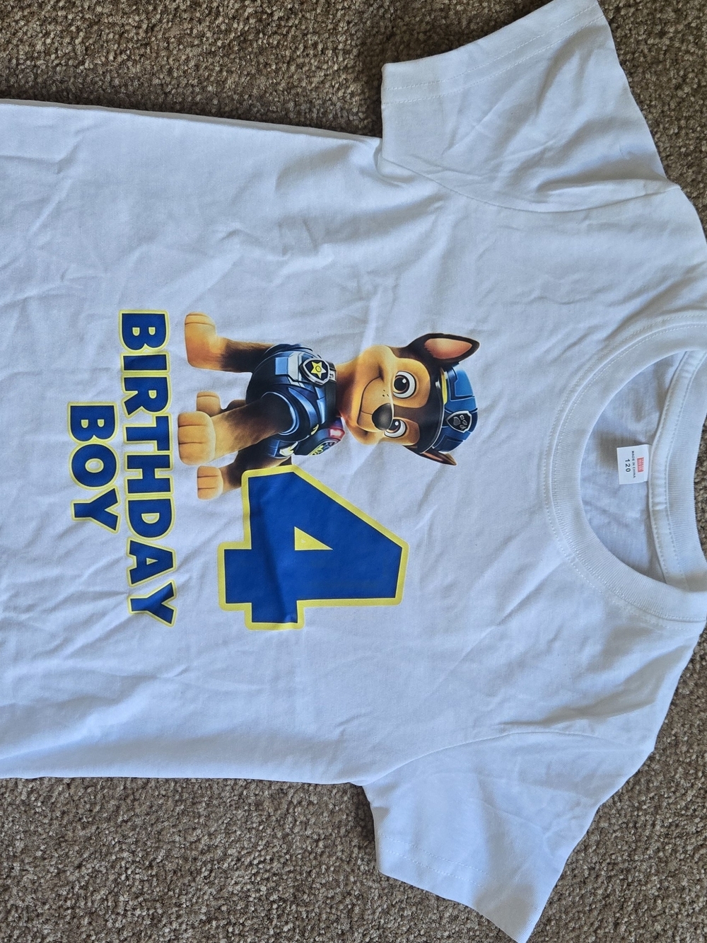 Paw Patrol 'Birthday Boy 4' White Graphic Tee